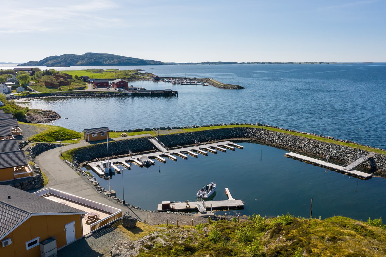 Marinaen i Sjøparken Garten sett ovenfra